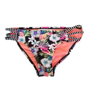 California Waves Tab-Side Hipster Bottoms JR Swimwear Multi-Color Size Small NWT